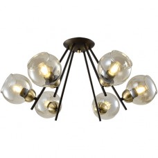 Φωτιστικό Οροφής 6xE27 230V Μαύρο-Μπρονζέ 955RICK6